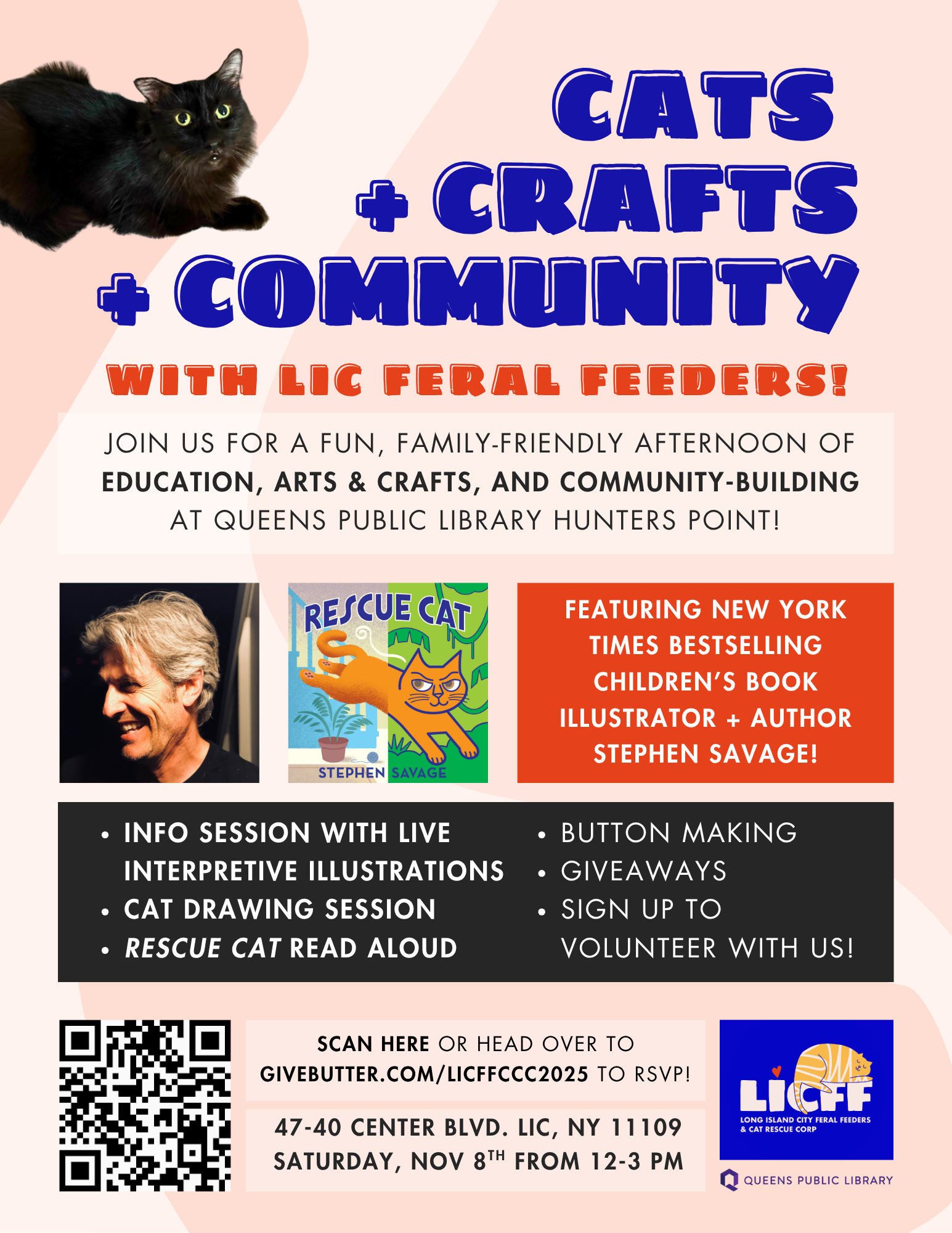 Campaign cover image for Cats, Crafts, and Community with LIC Feral Feeders!
