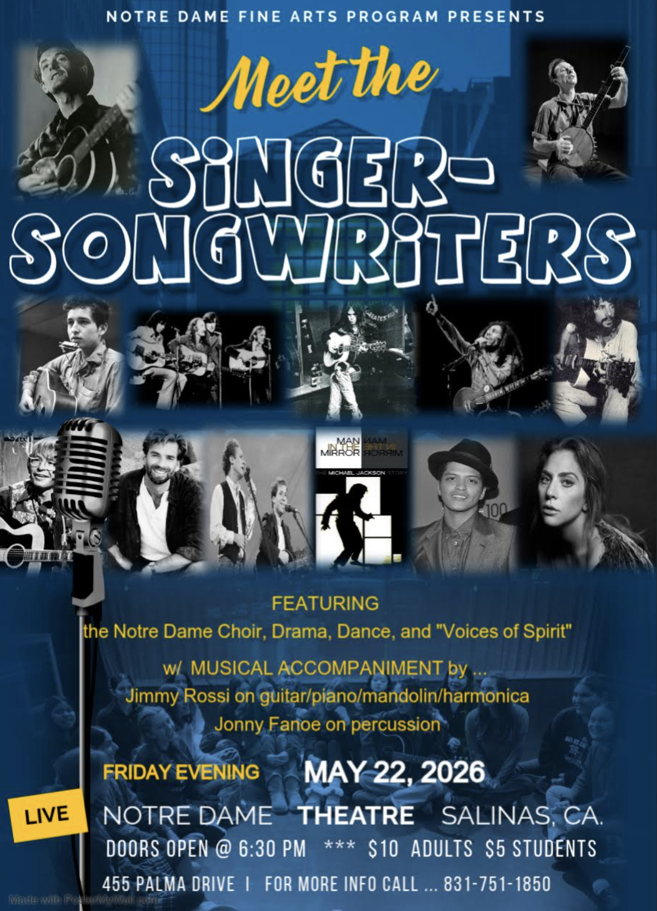 Campaign cover image for Meet the Singer-Songwriters: Notre Dame Fine Arts Performance
