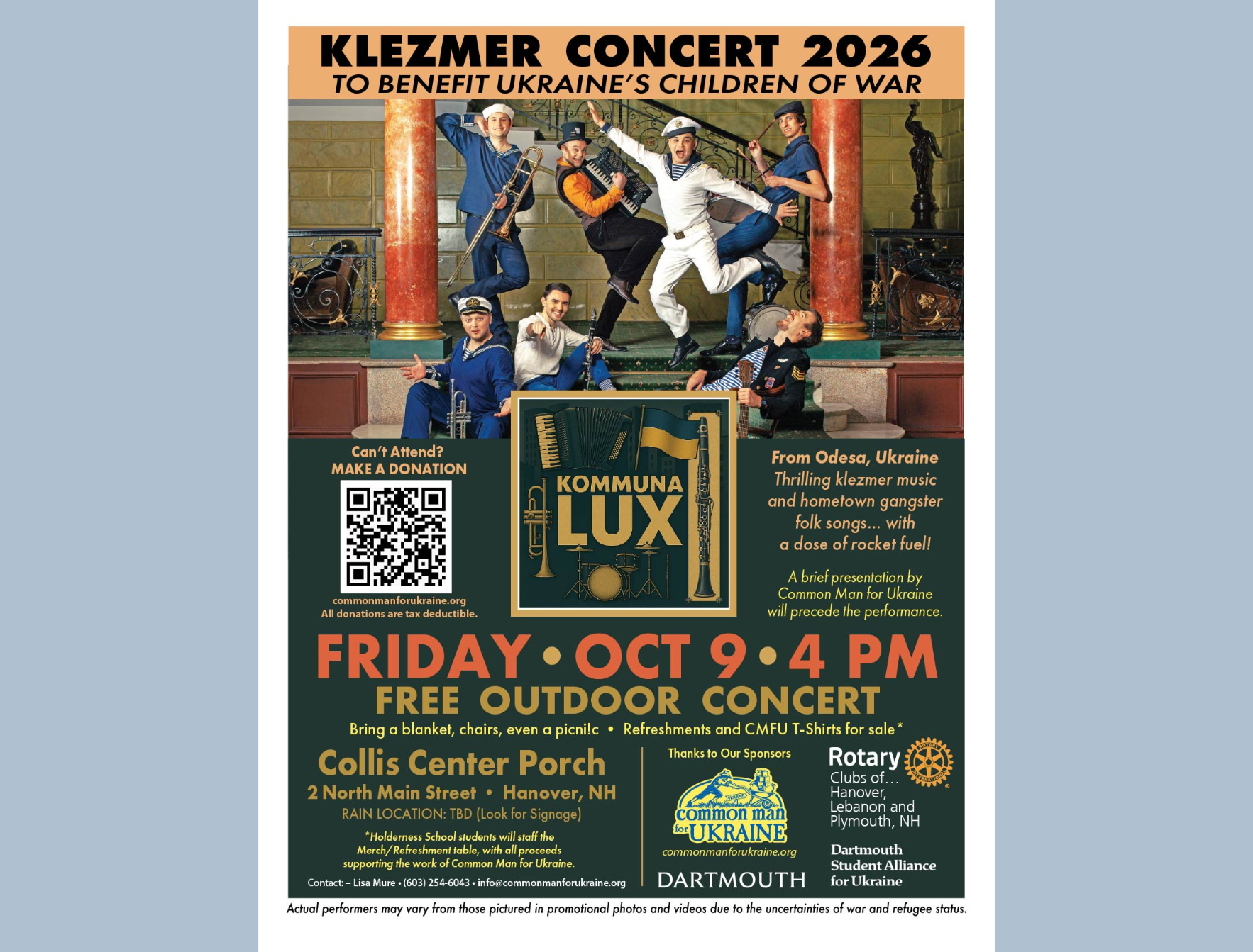 Campaign cover image for Hanover Klezmer Concert for Ukraine's Children of War