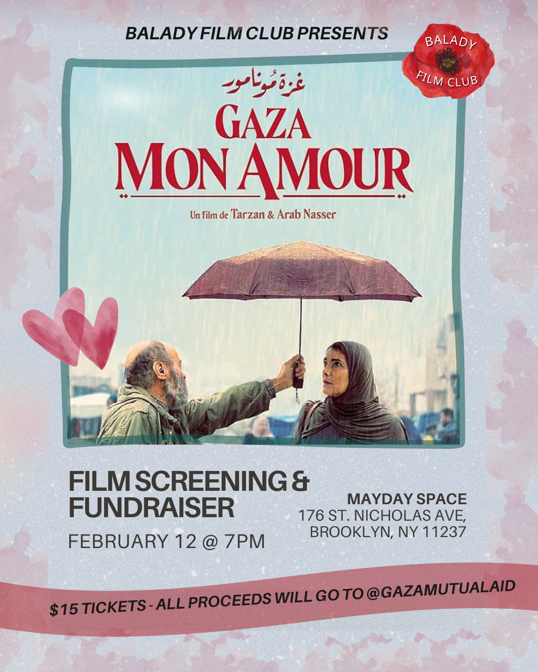 Campaign cover image for Gaza Mon Amour 2/12 @ Mayday Space