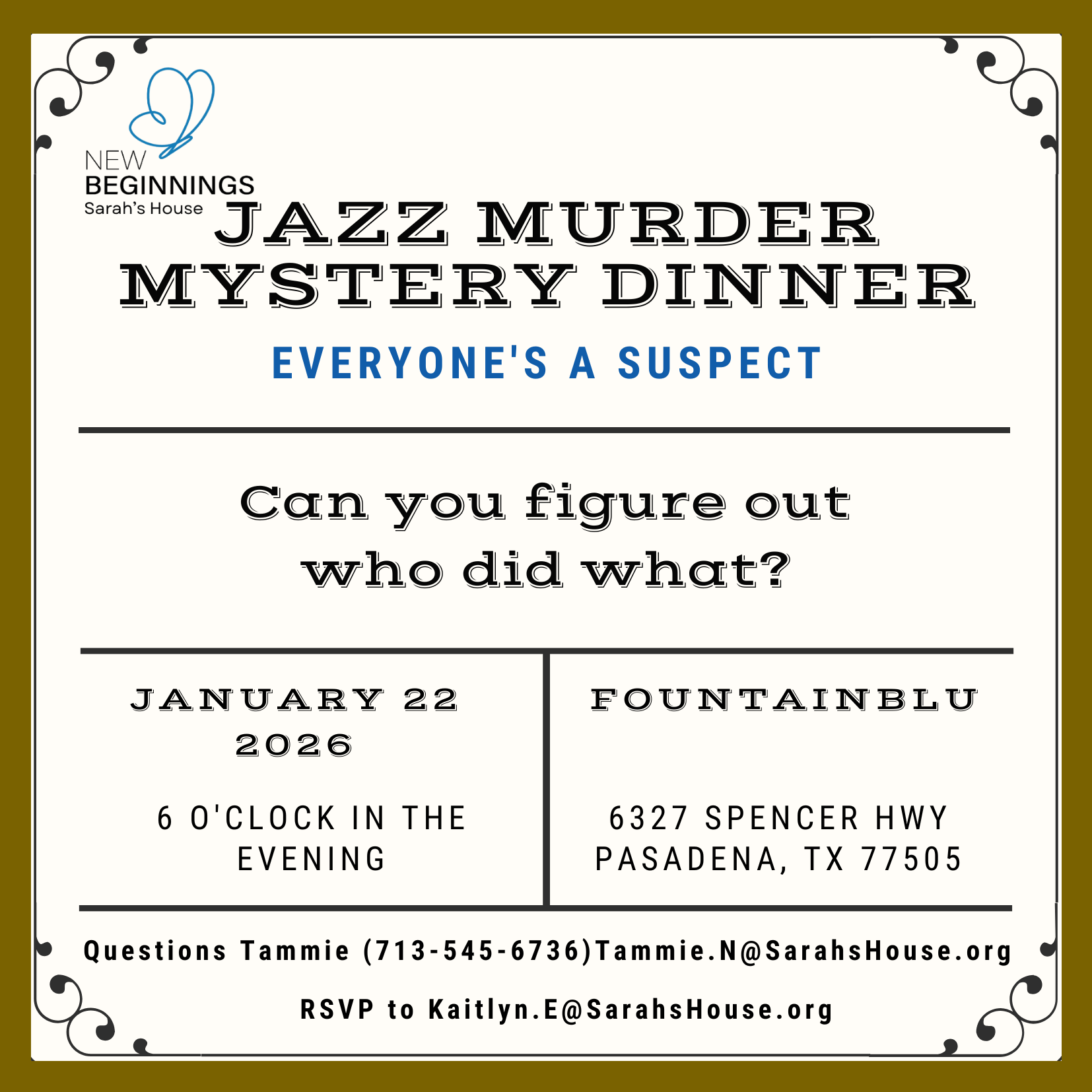 Campaign cover image for Jazz Murder Mystery Dinner