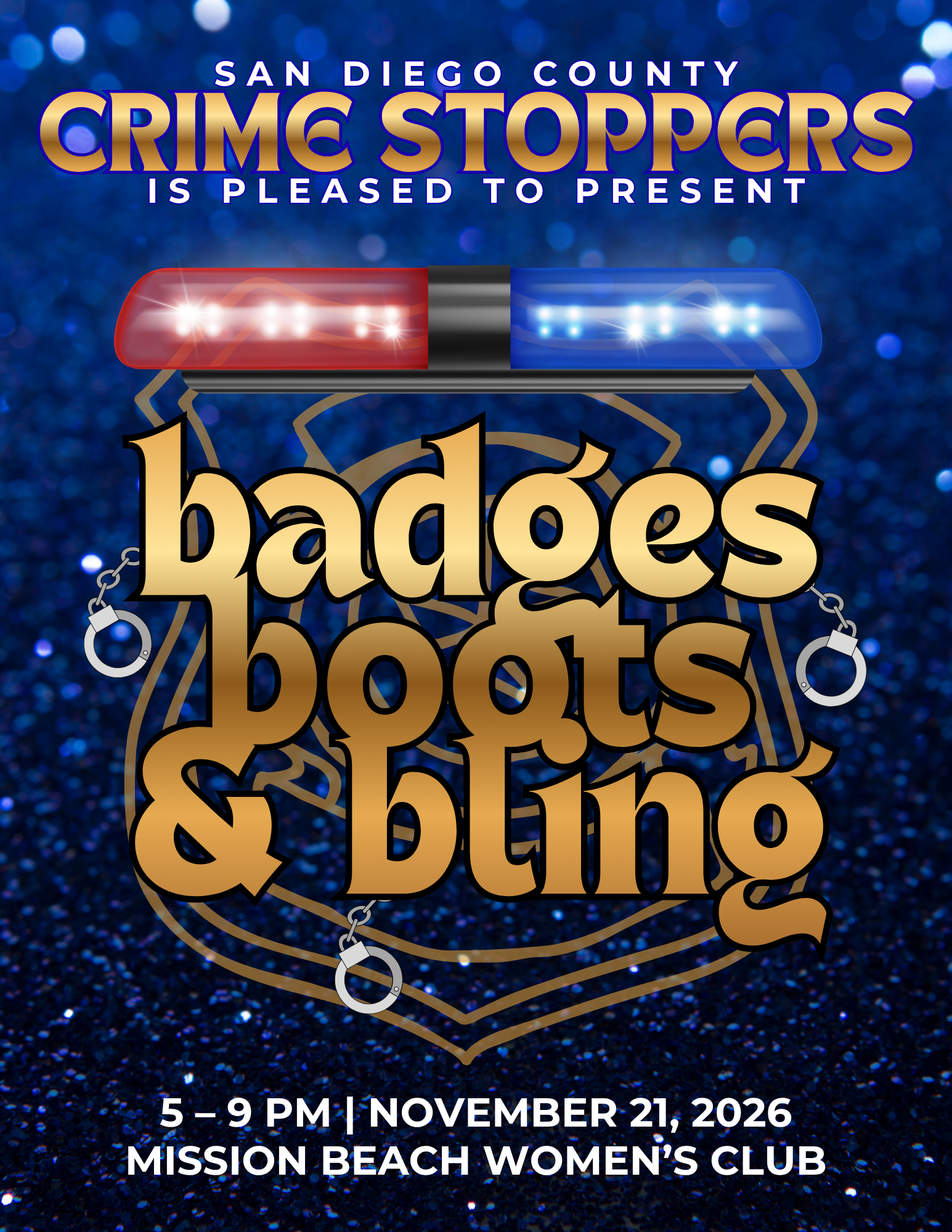 Campaign cover image for Badges Boots & Bling by San Diego County Crime Stoppers