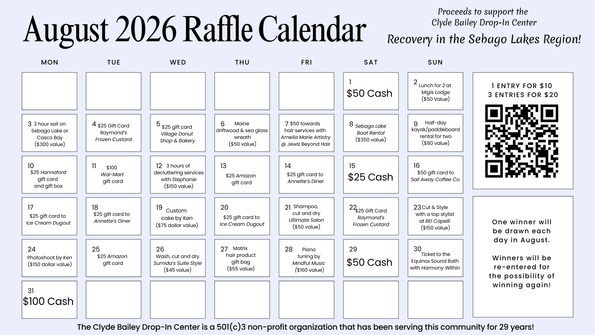 Campaign cover image for Summer Raffle Calendar