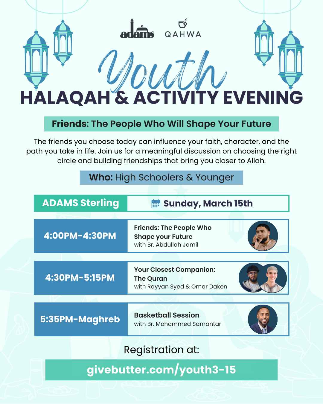 Campaign cover image for Youth Halaqah & Activity Evening