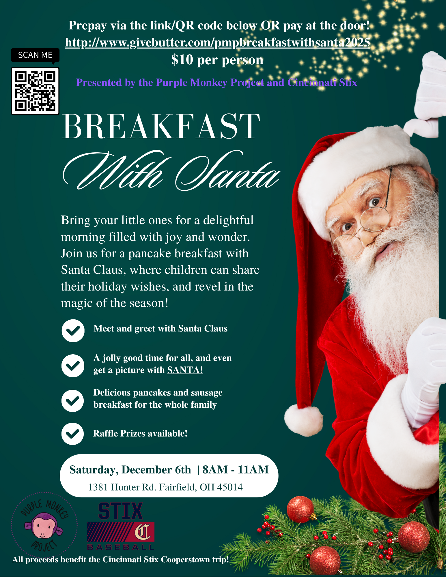 Campaign cover image for Breakfast with Santa 2025