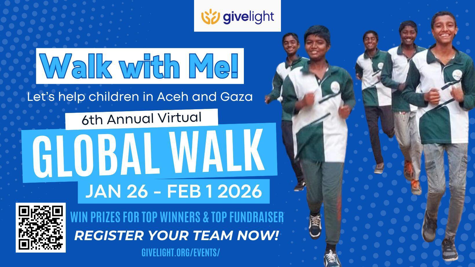 Campaign cover image for 2026 GiveLight Global Walk