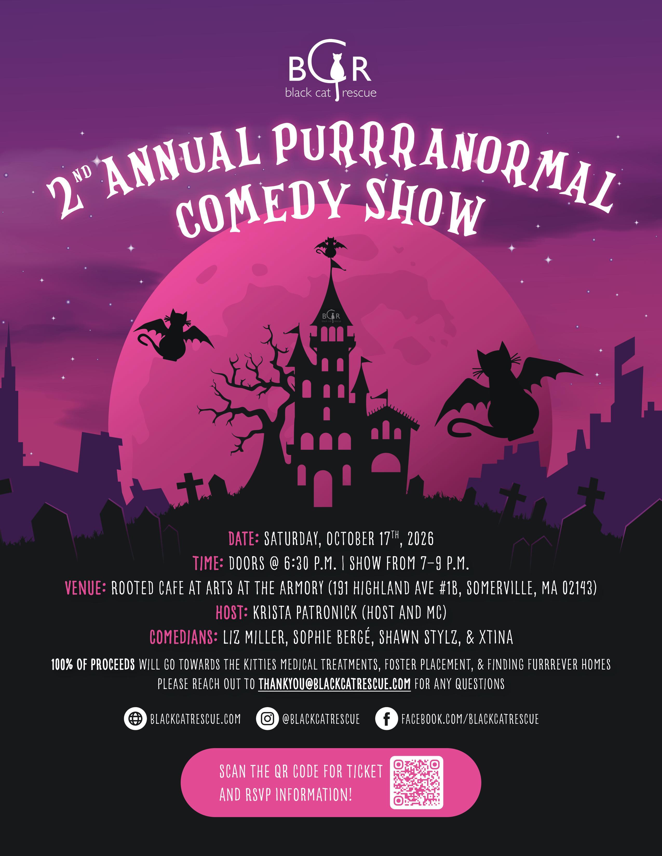 Campaign cover image for Purrranormal Comedy Show 2026