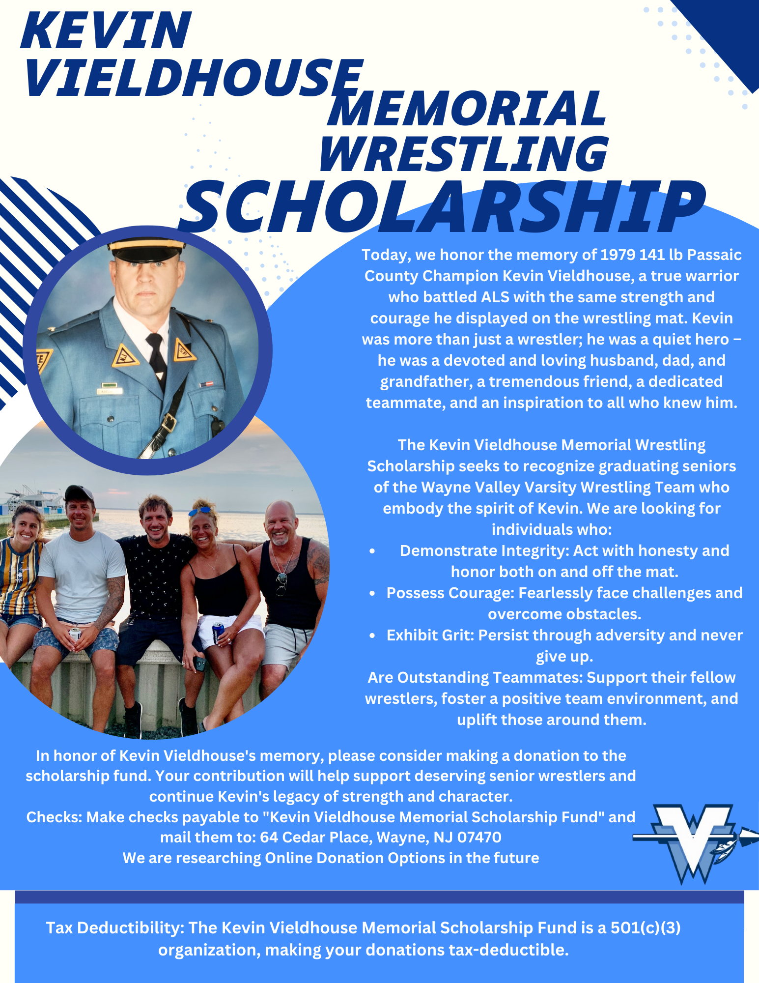 Campaign cover image for Kevin Vieldhouse Memorial Scholarship Fund