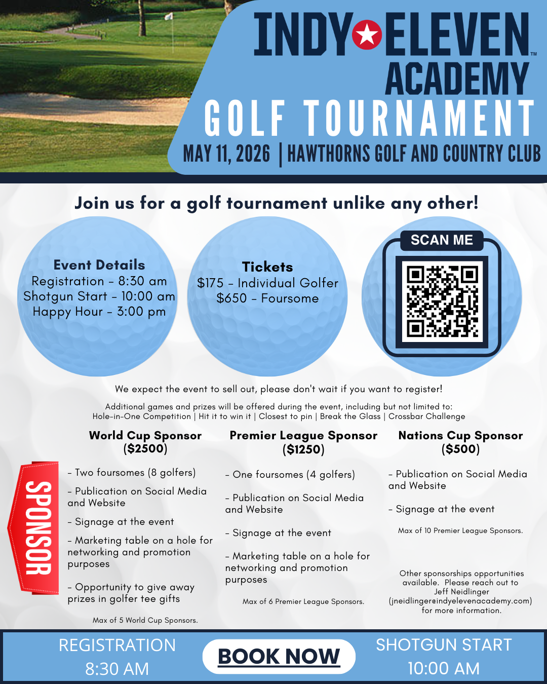 Campaign cover image for Indy Eleven Academy Golf Tournament