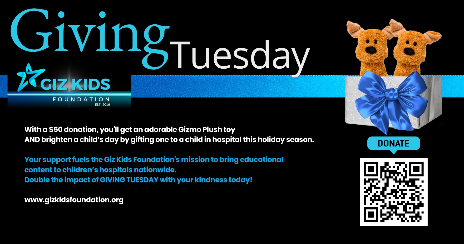 Campaign cover image for This #GivingTuesday, Gizmo, Plush + Joy!
