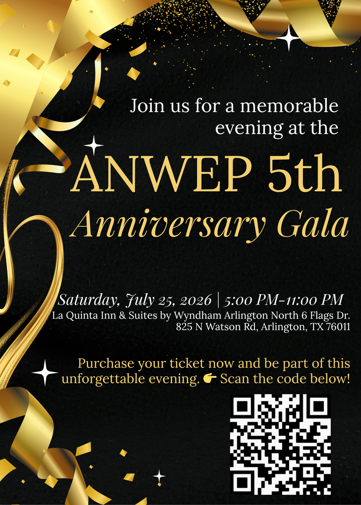 Campaign cover image for Join Us for ANWEP’s 5th Year Anniversary & Fundraising Gala!