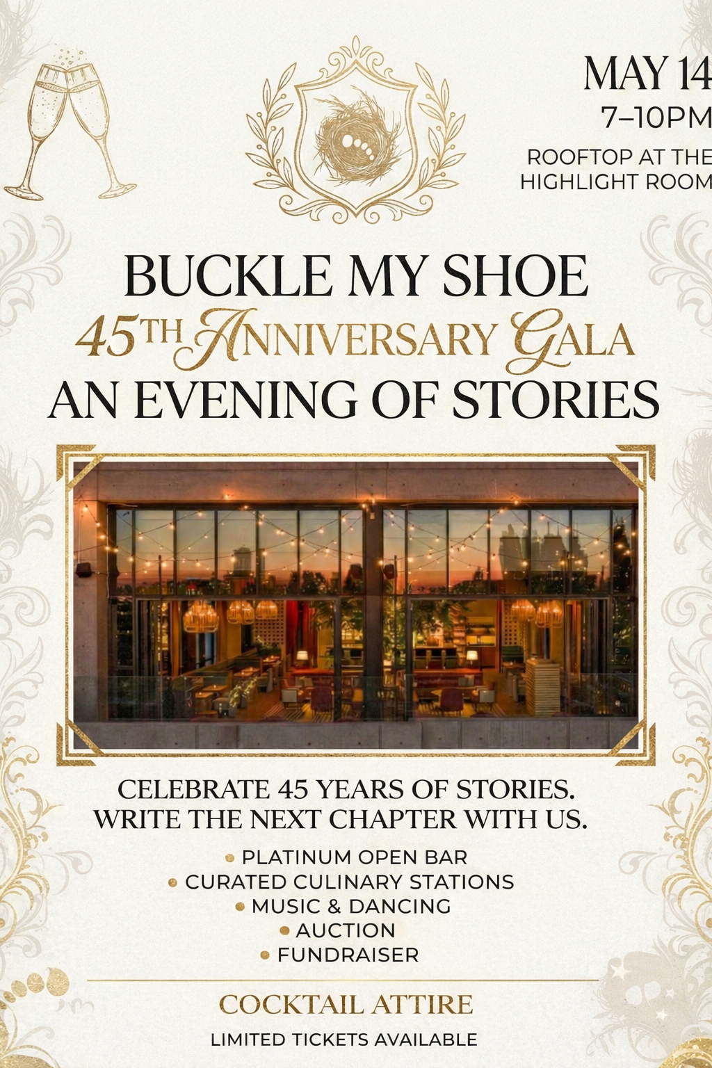 Campaign cover image for Buckle My Shoe 45th Anniversary Gala: An Evening of Stories