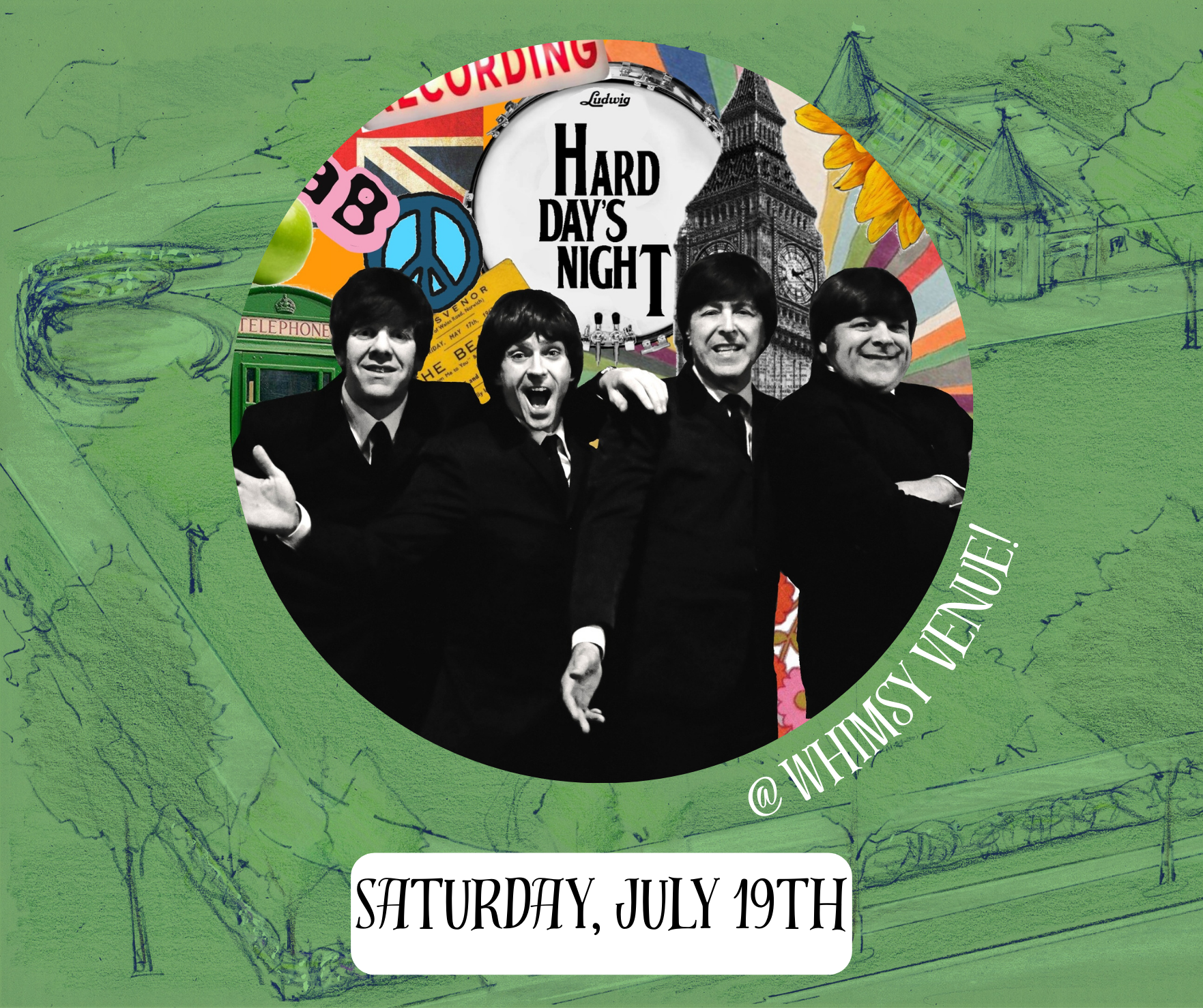 Campaign cover image for Hard Day's Night Concert @ Whimsy Venue!
