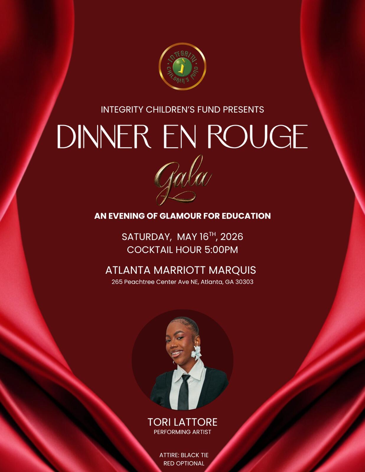 Campaign cover image for Integrity Children's Fund 2026 Gala - Dinner En Rouge!