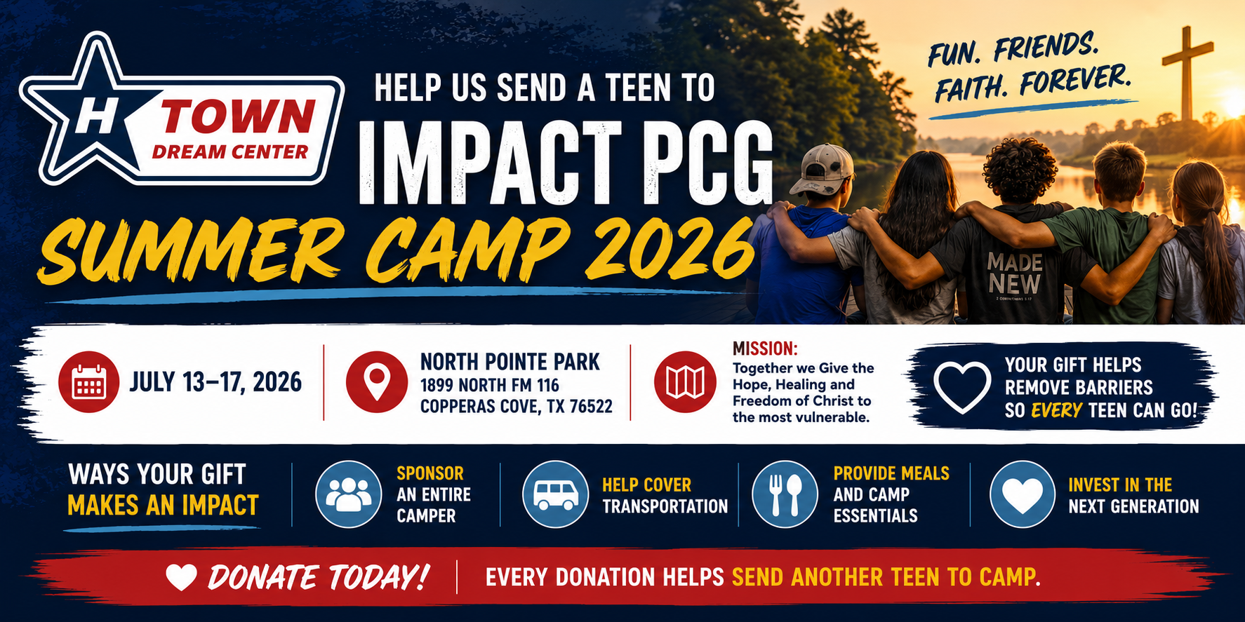 Campaign cover image for Send a Teen to Impact PCG Summer Camp 2026