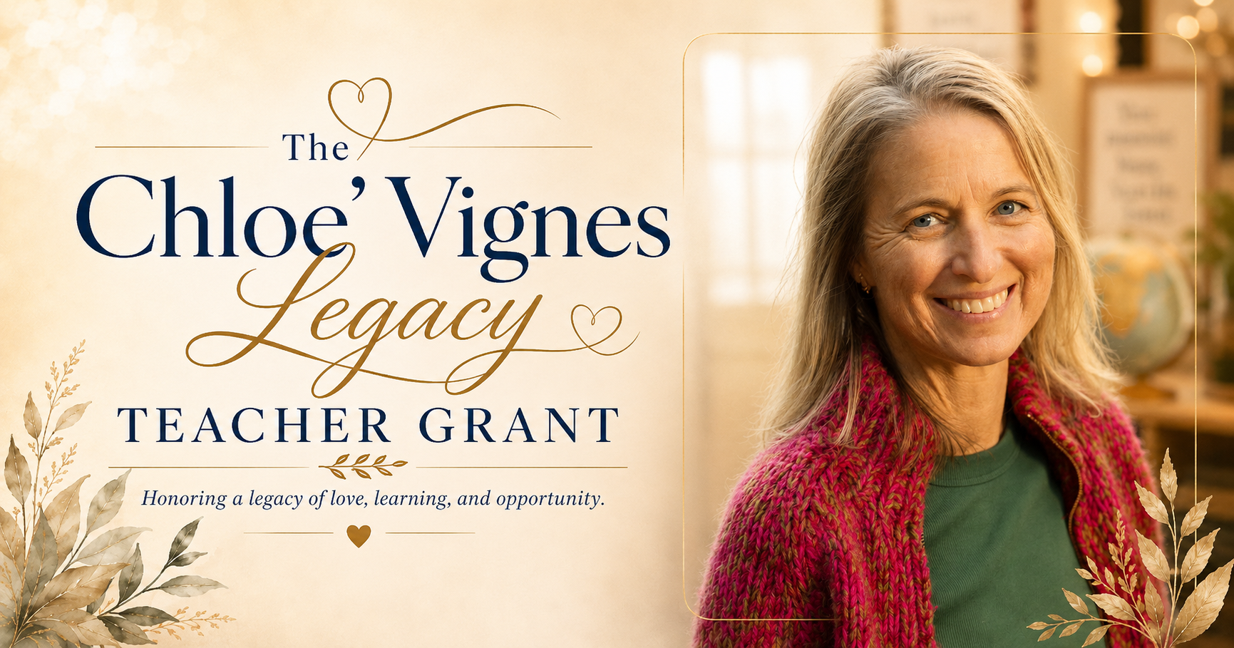 Campaign cover image for The Chloe’ Vignes Legacy Teacher Grant