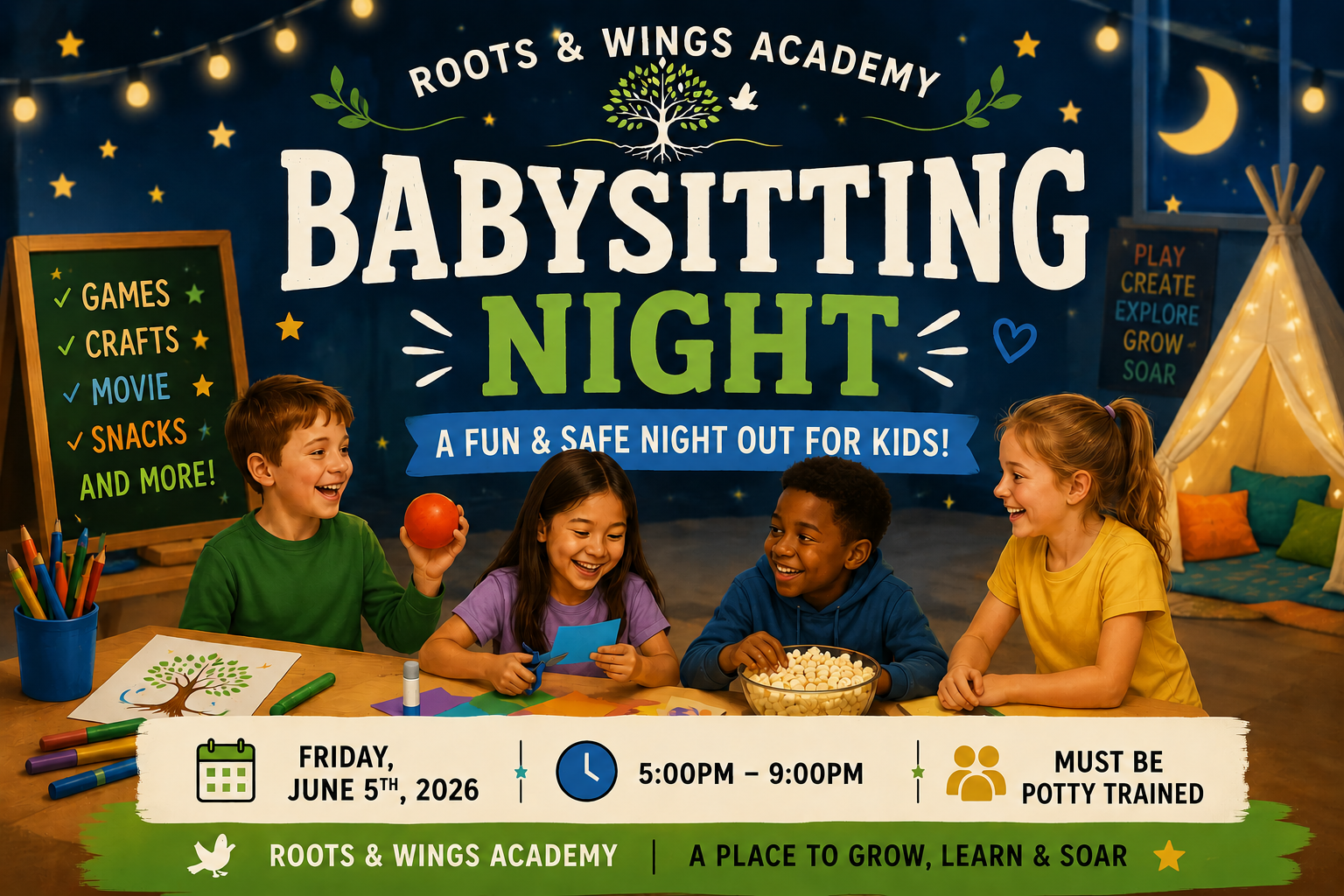 Campaign cover image for Babysitting Night