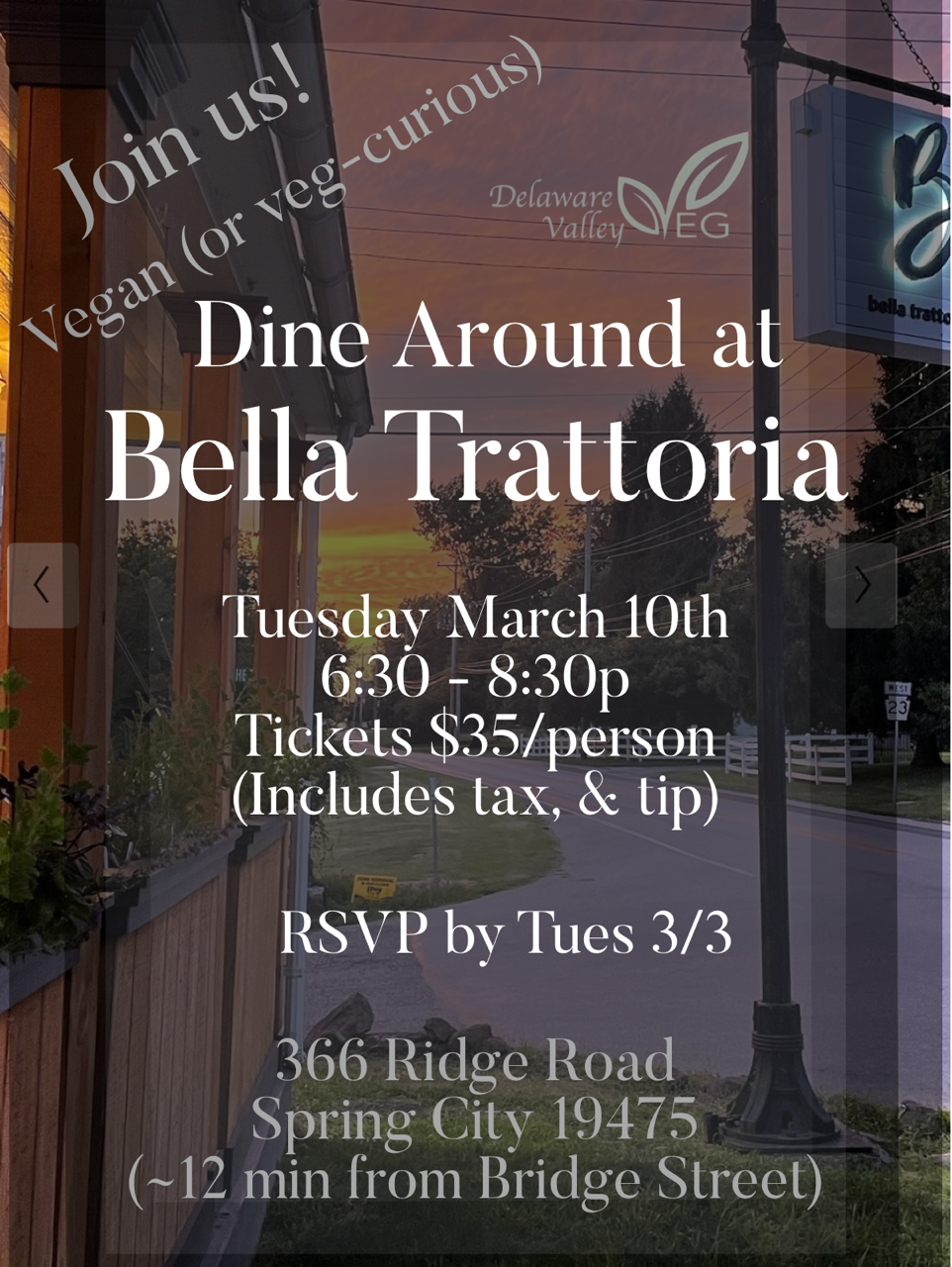 Campaign cover image for March Dine Around at Bella Trattoria