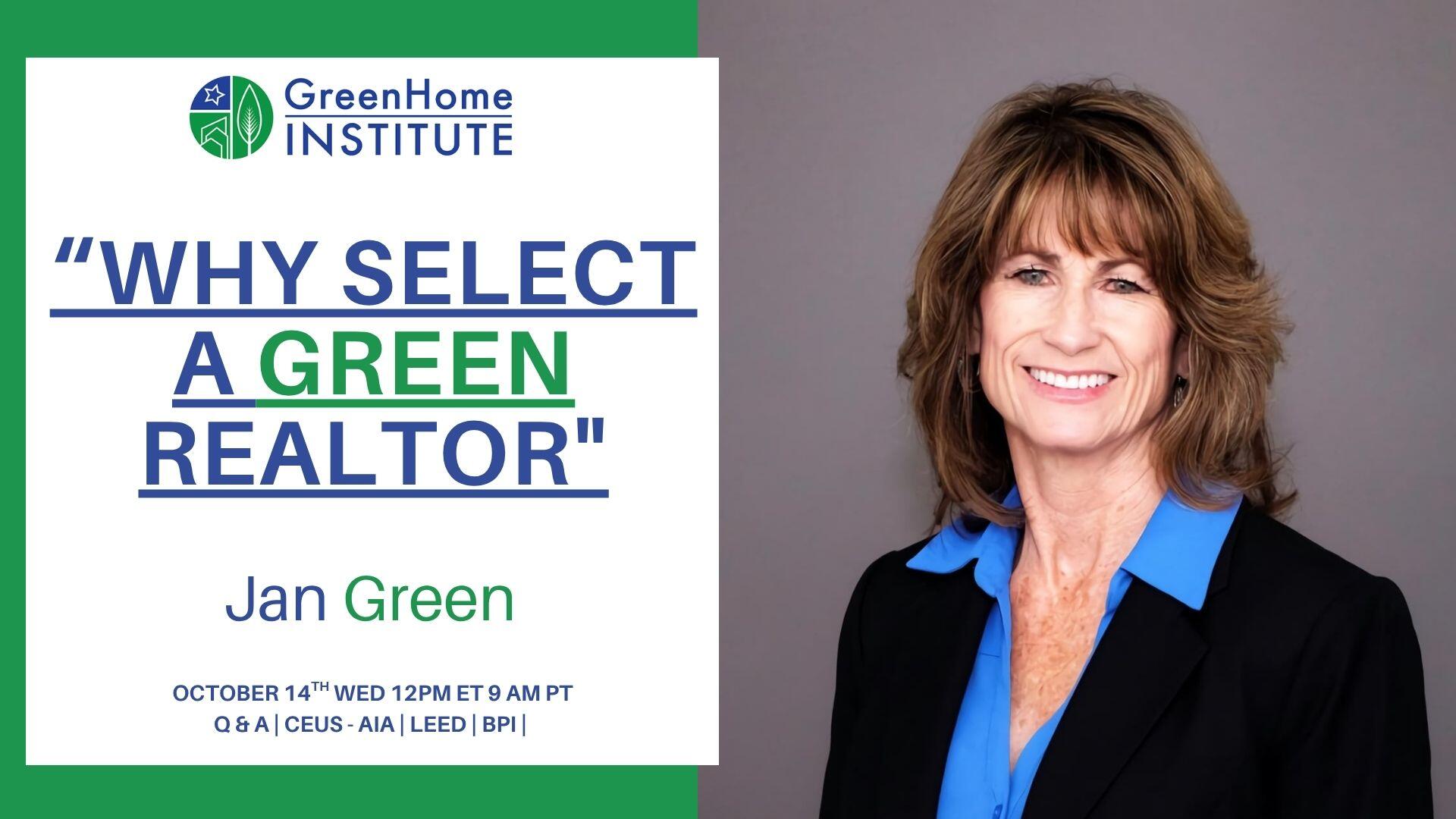 Campaign cover image for Why Select a Green Realtor?