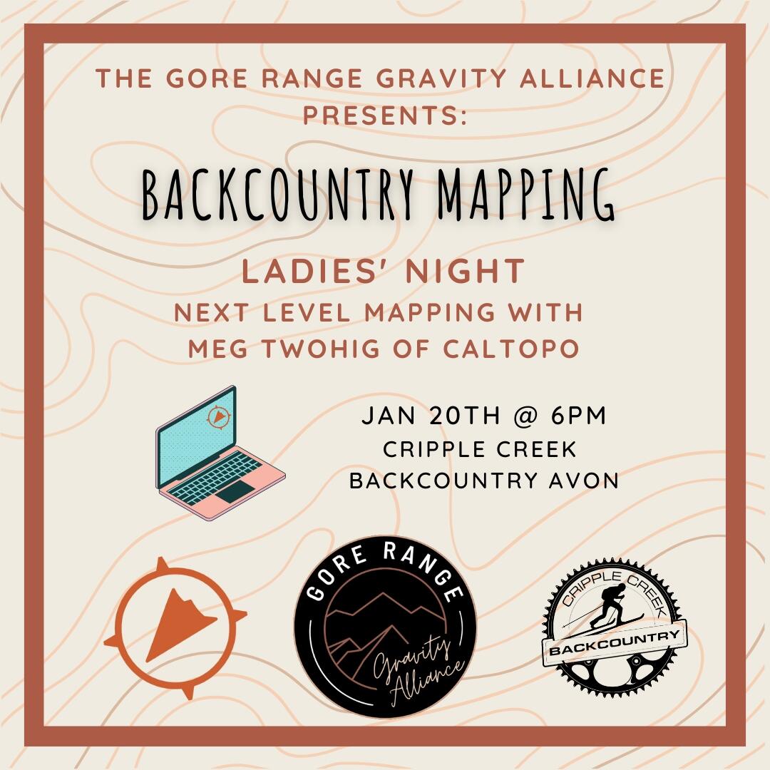 Campaign cover image for Ladies' Mapping + Route Planning for Backcountry Users