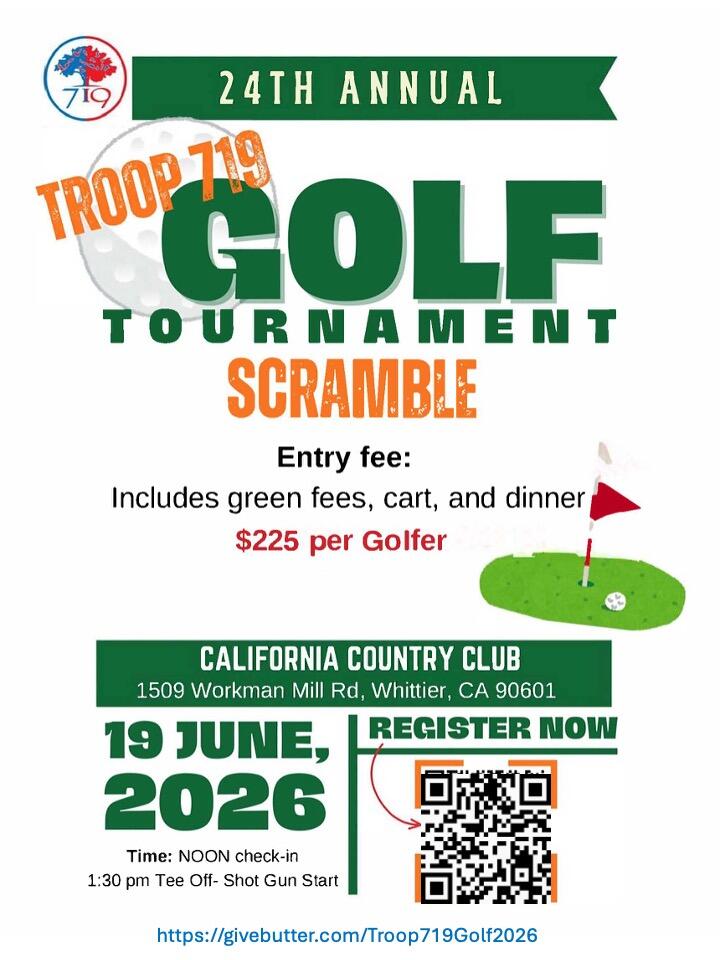 Campaign cover image for 2026 Troop 719 24th Annual Golf Tournament