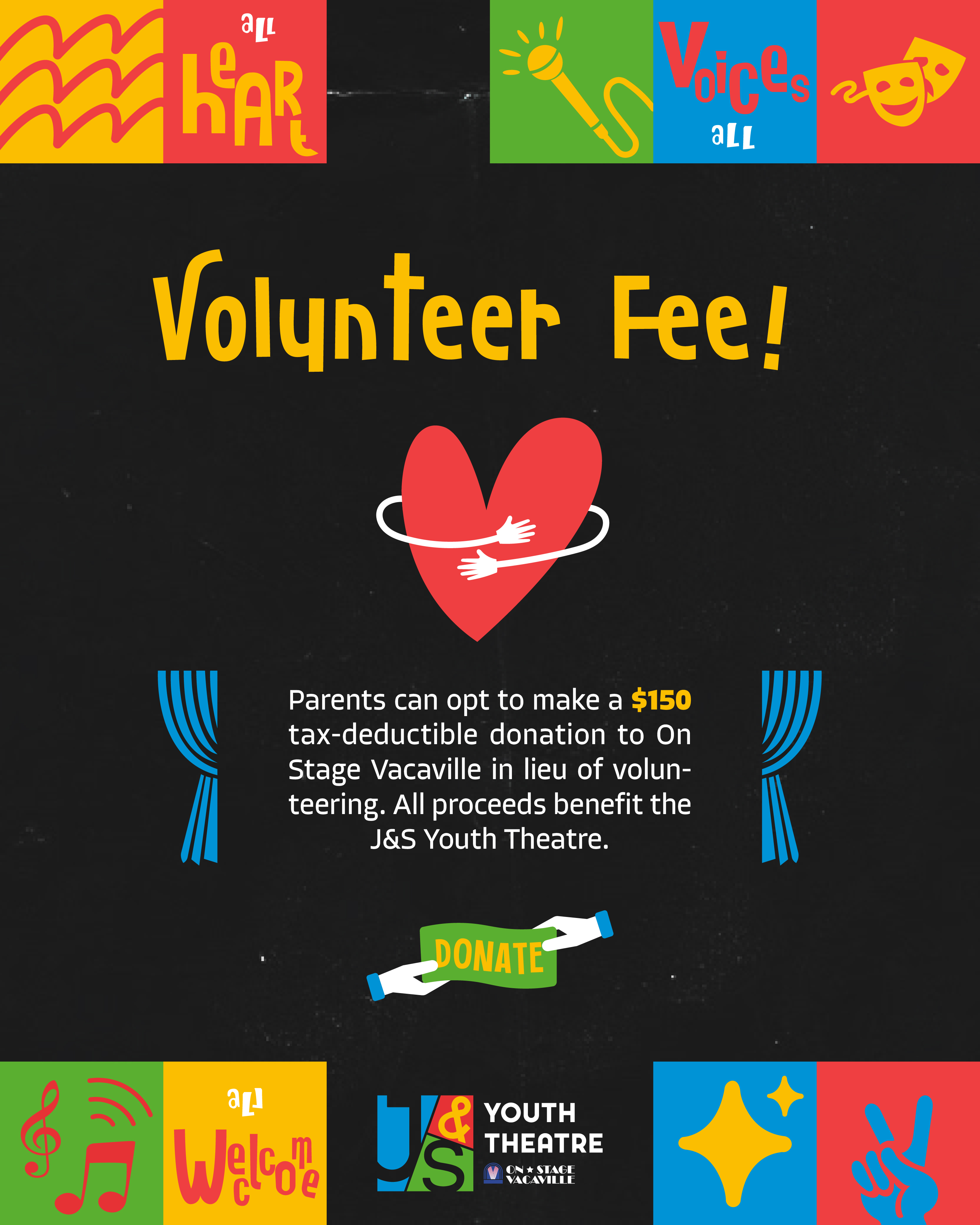 Campaign cover image for Volunteer Fee - J&S Youth Theatre