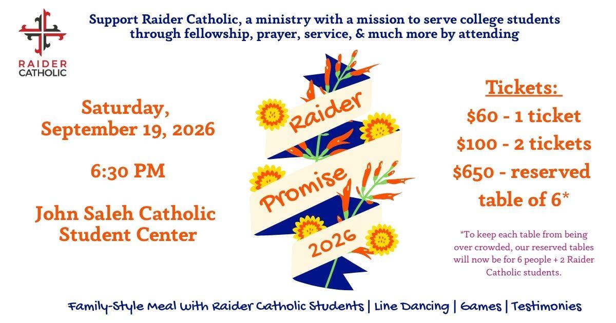 Campaign cover image for Raider Promise 2026 - Tickets!