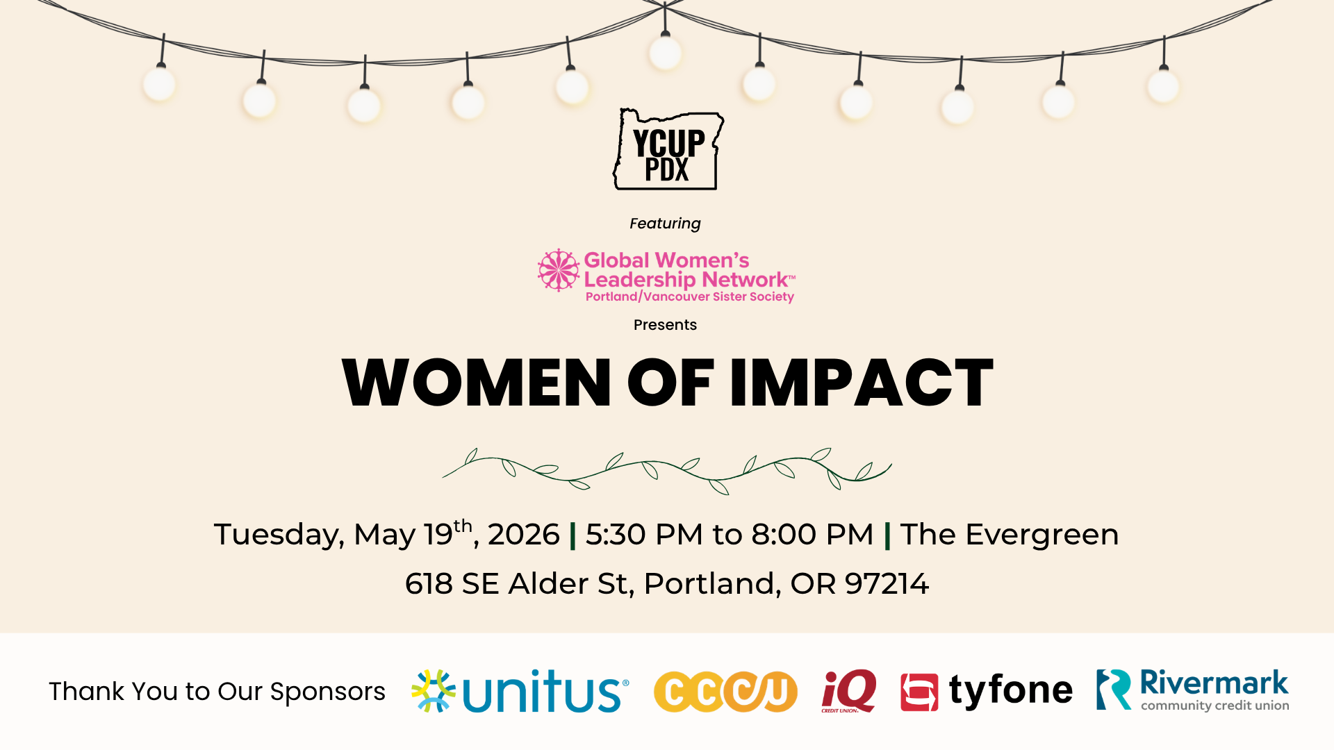 Campaign cover image for YCUP PDX Women of Impact 2026