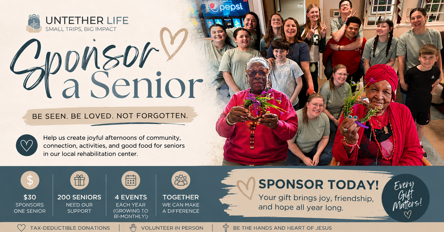 Campaign cover image for Sponsor a Senior | Untether Life Senior Outreach