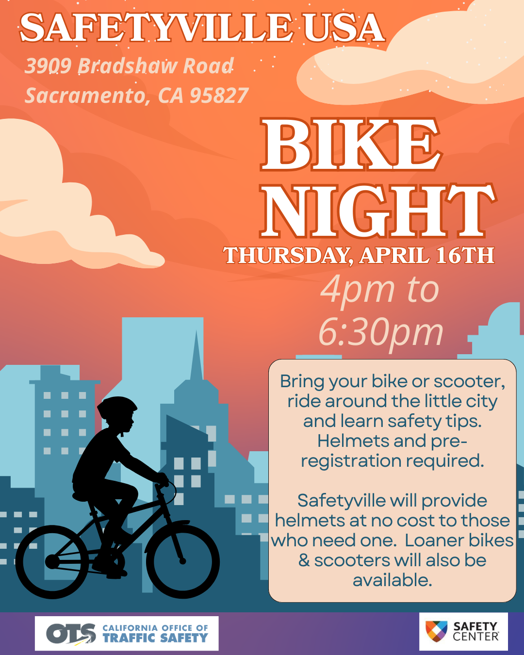 Campaign cover image for Safetyville Bike Night - April 16, 2026