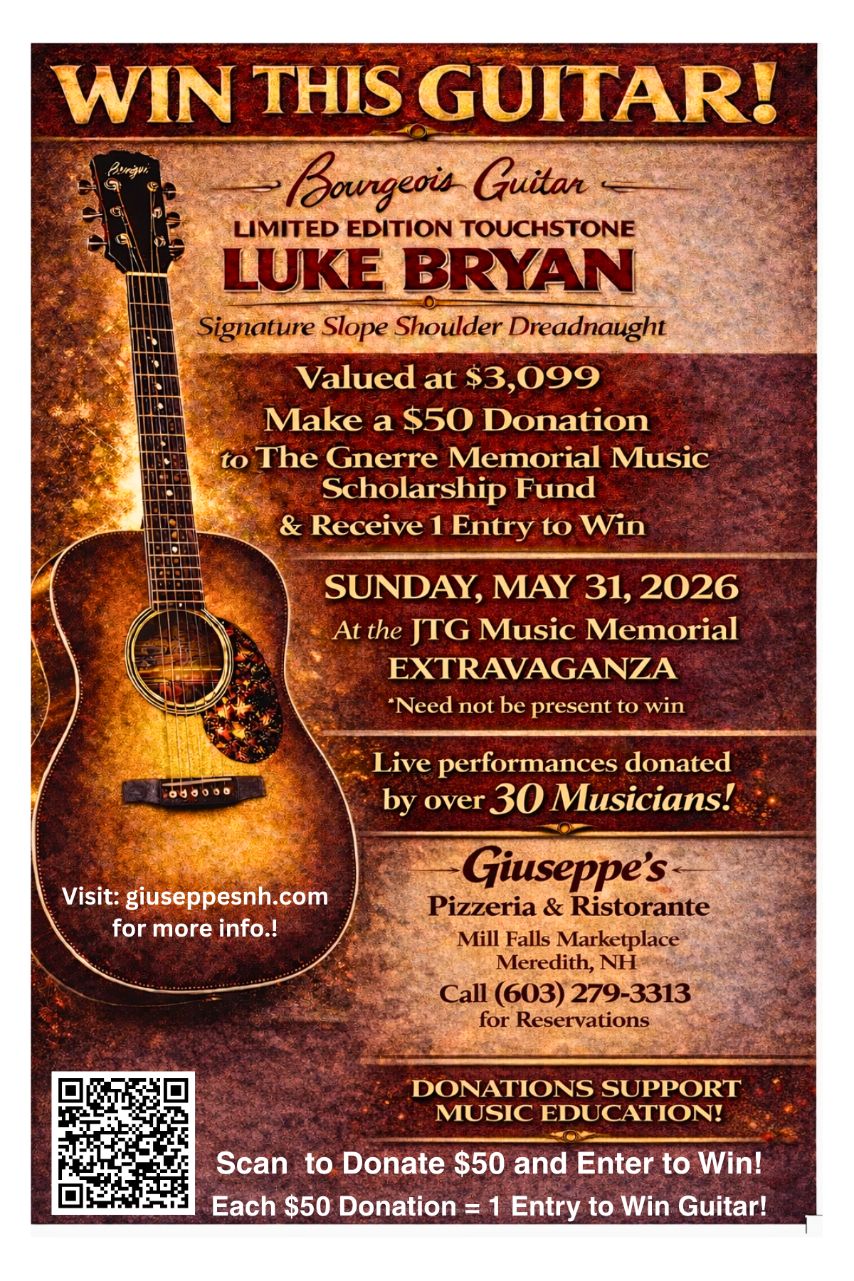 Campaign cover image for JTG Music Memorial Extravaganza Music Scholarship Fundraiser