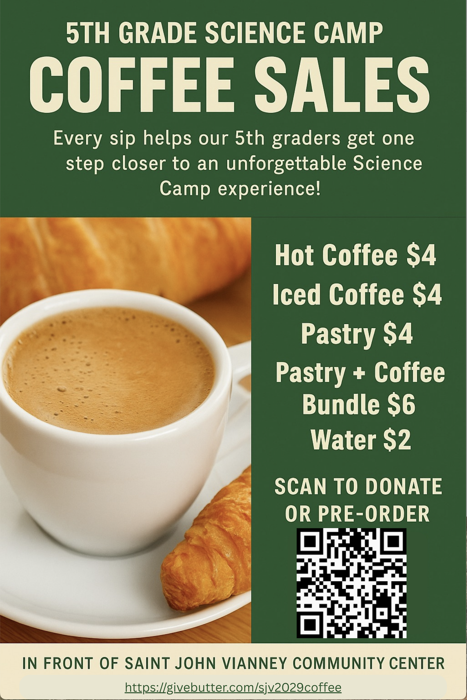 Campaign cover image for Coffee Fundraiser (Class of 2029)