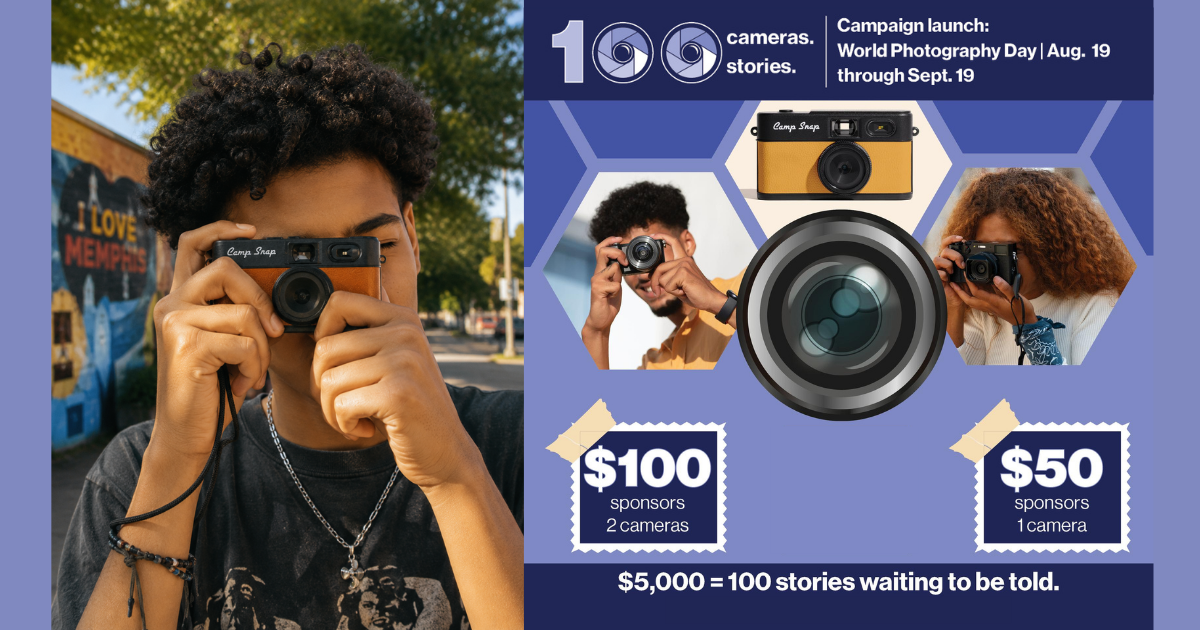 Campaign cover image for 100 Cameras. 100 Stories.
