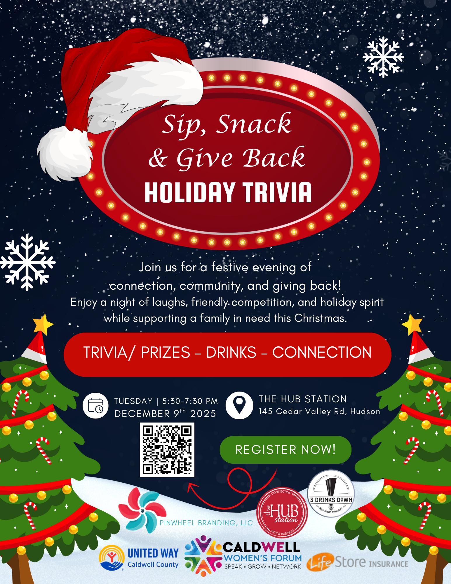 Campaign cover image for Sip, Snack & Give Back Holiday Trivia