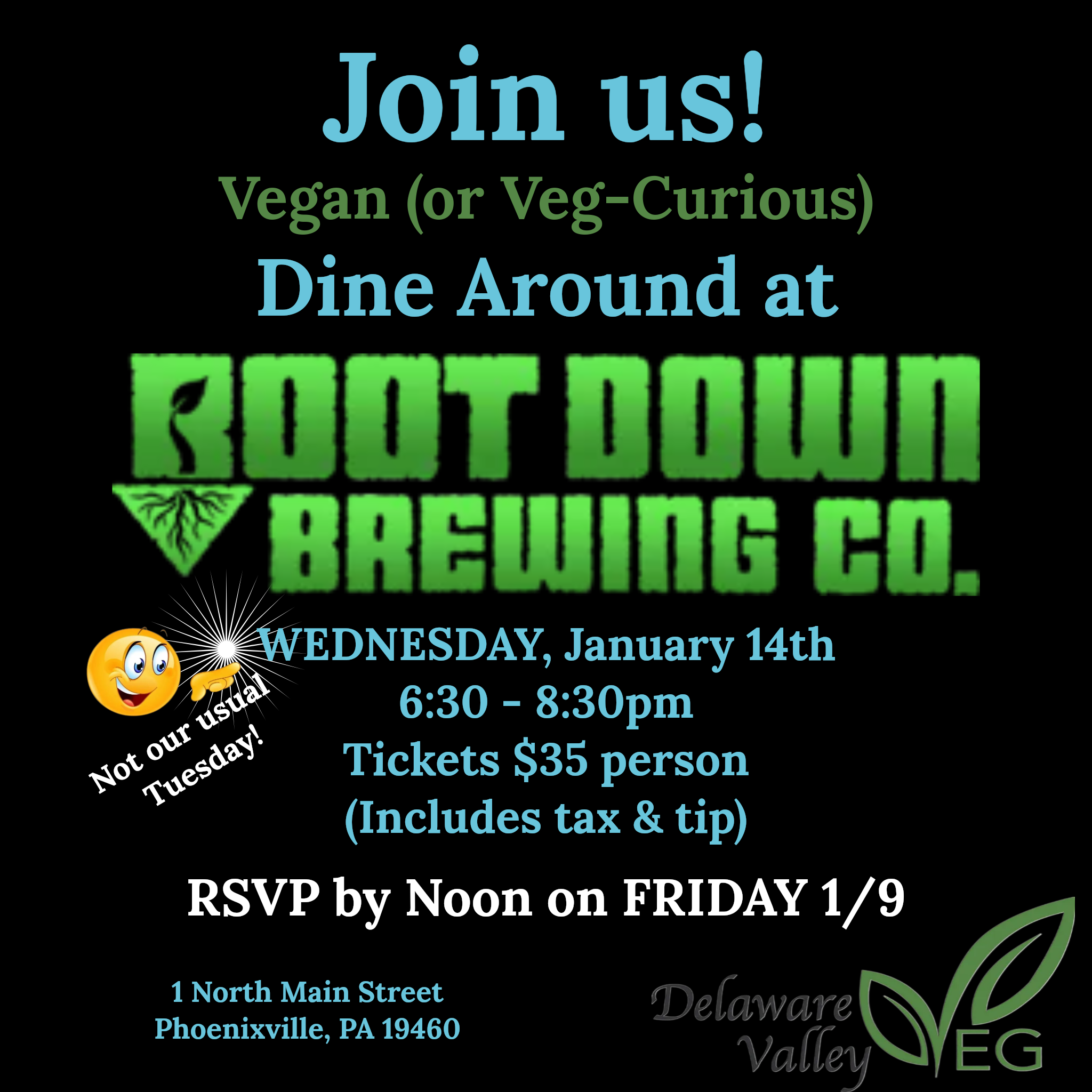 Campaign cover image for January Dine Around at Root Down Brewing Company