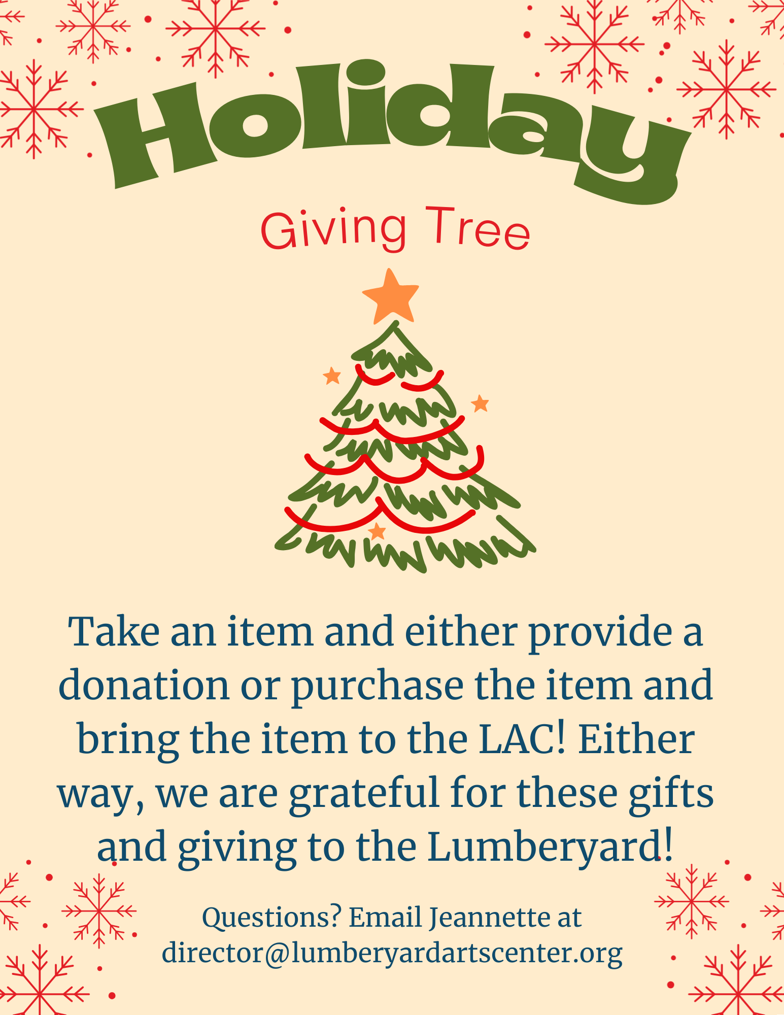 Holiday Giving Tree | Lumberyard Arts Center