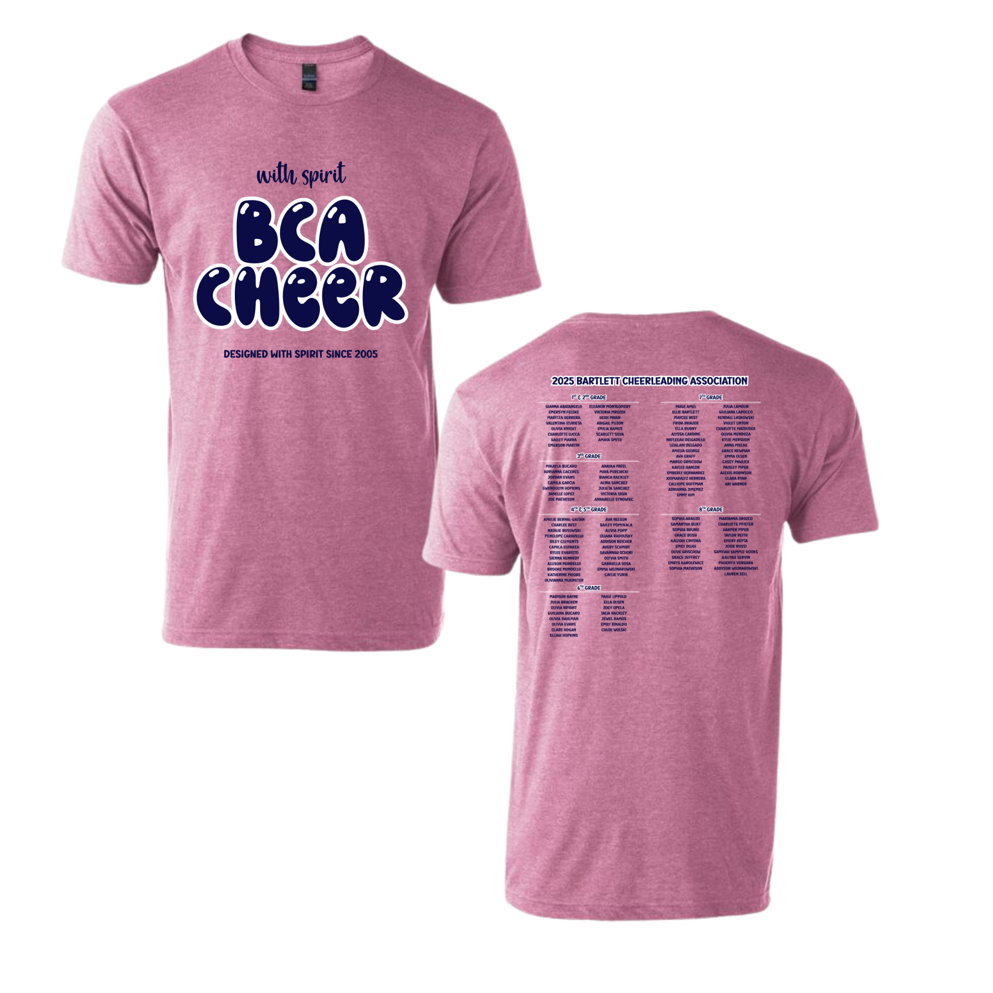 Campaign cover image for 2025 League Cheerleaders Name T-Shirt (8th Grade Fundraiser)