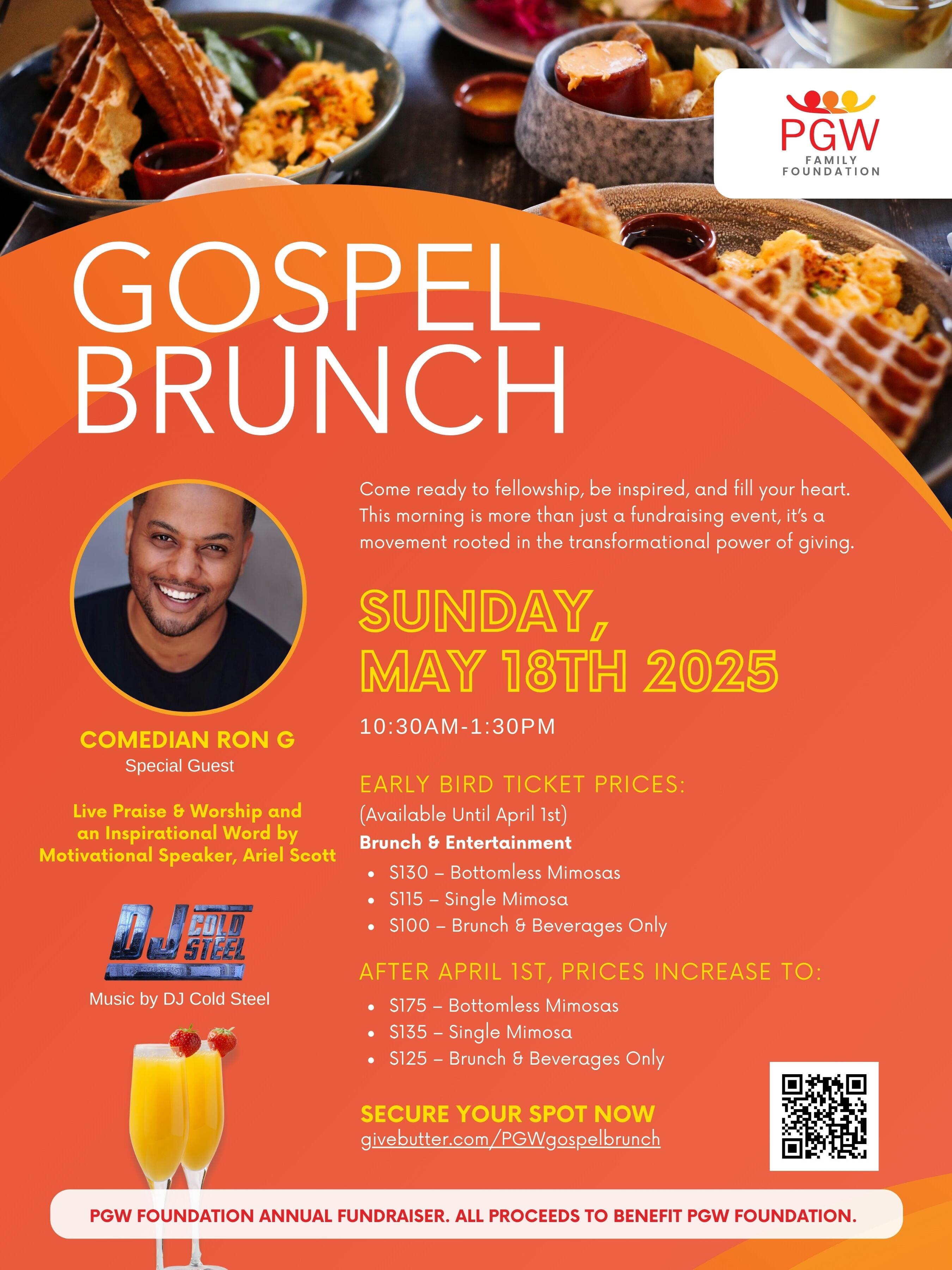 Campaign cover image for Sponsor the PGW Foundation Gospel Brunch