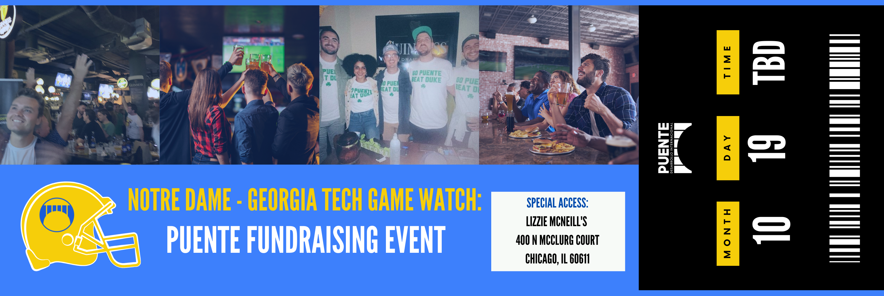 Campaign cover image for Notre Dame v Georgia Tech Game Watch (Puente Fundraiser)