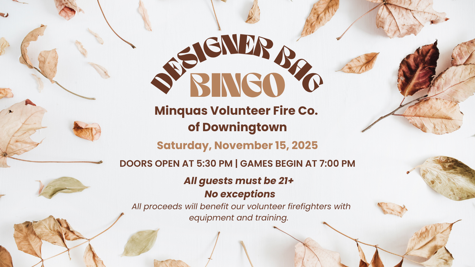 Campaign cover image for Minquas Fire Designer Bag Bingo 2025