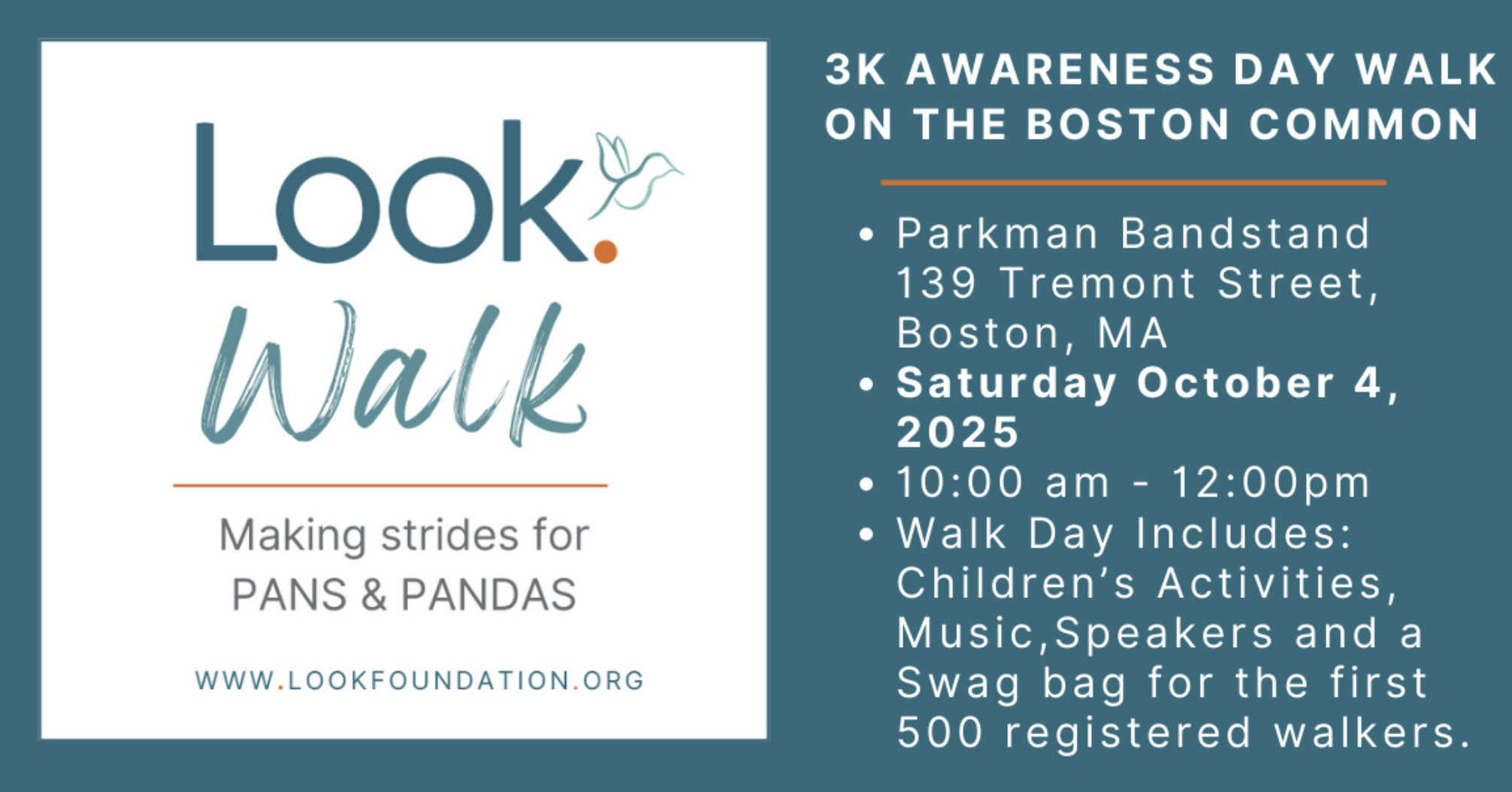 Campaign cover image for Look. Walk 2025- Making Strides for PANS & PANDAS