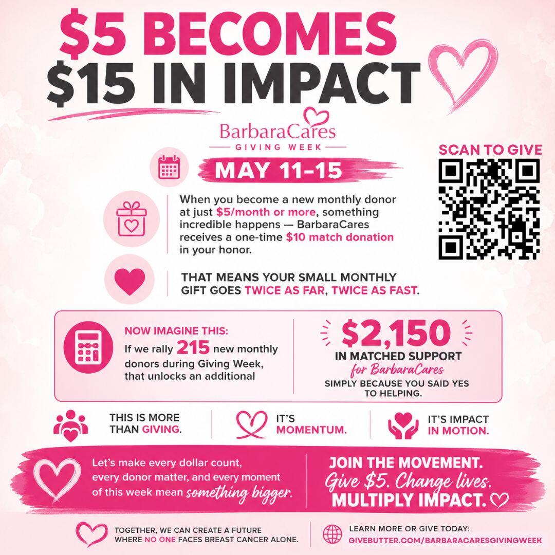 Campaign cover image for BarbaraCares Giving Week (May 11-15, 2026)