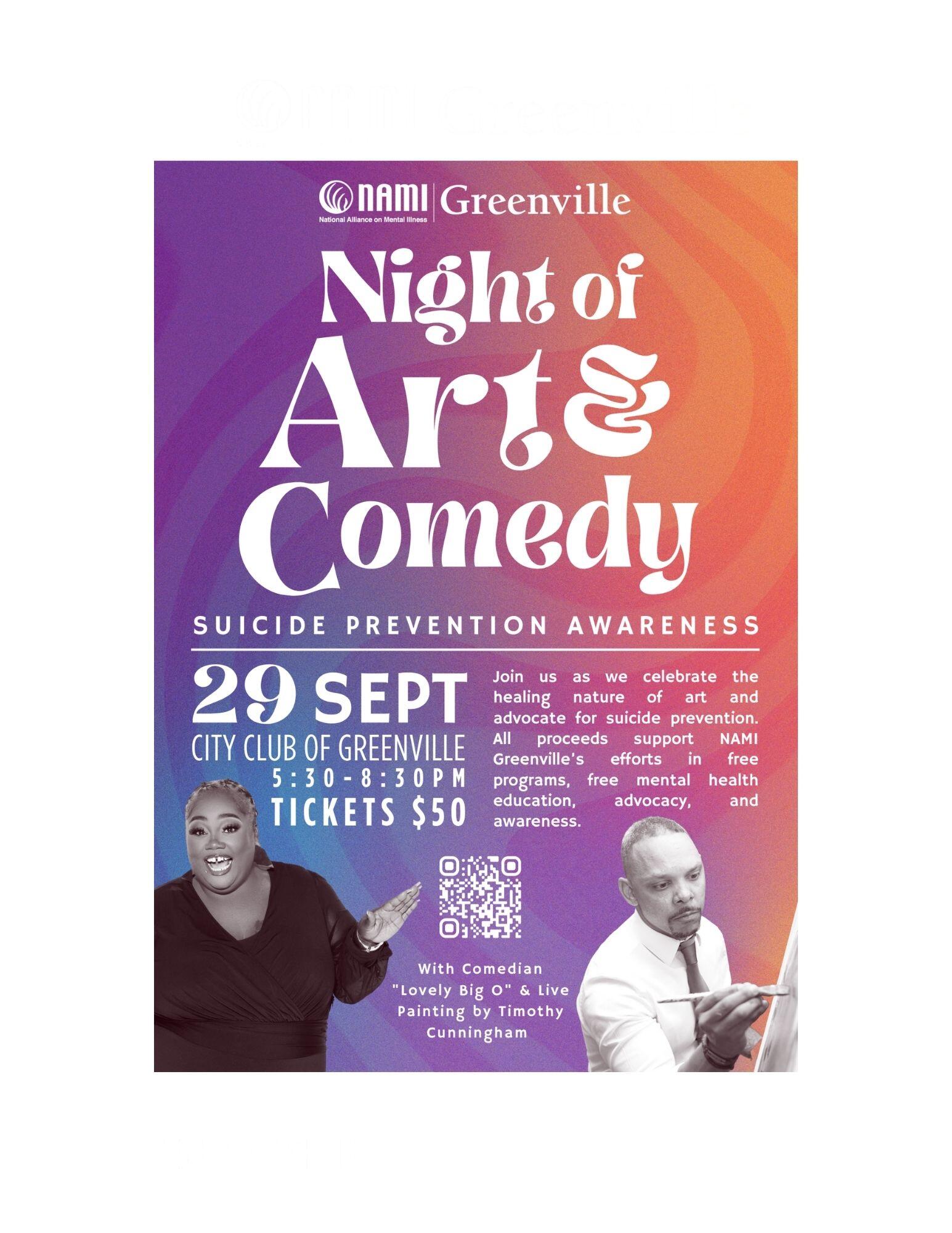 Campaign cover image for NAMI Greenville: A Night of Art and Comedy