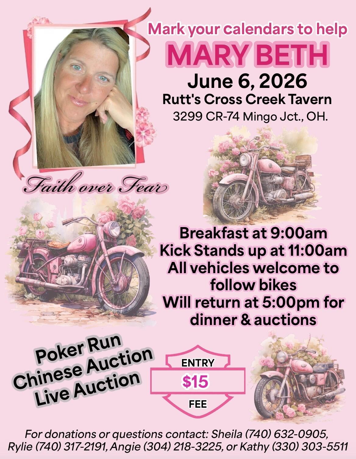 Campaign cover for Mary Beth’s Benefit/Poker Run
