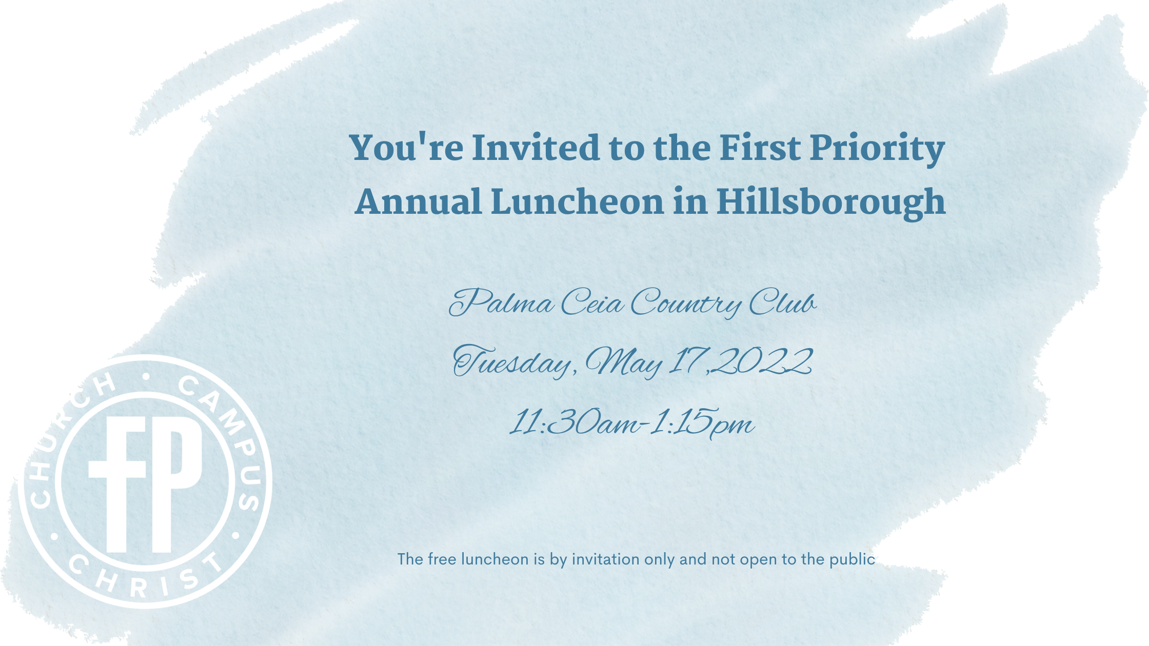 Campaign cover image for First Priority's Annual Luncheon, Hillsborough