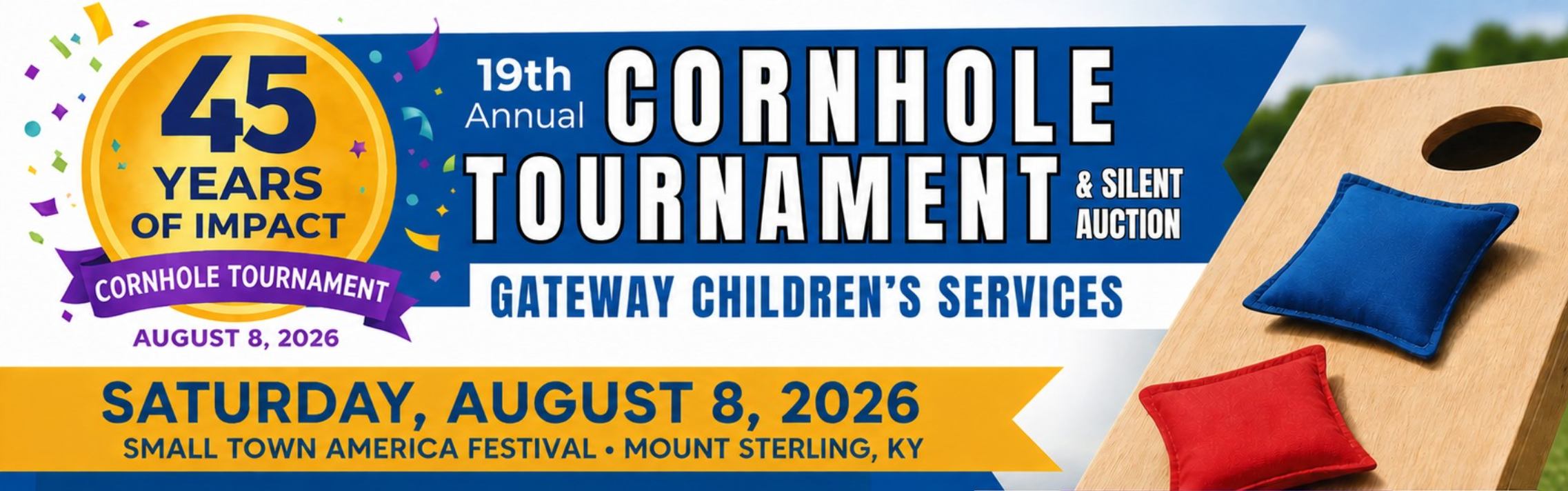 Campaign cover image for 19th Annual Cornhole Tournament & Silent Auction