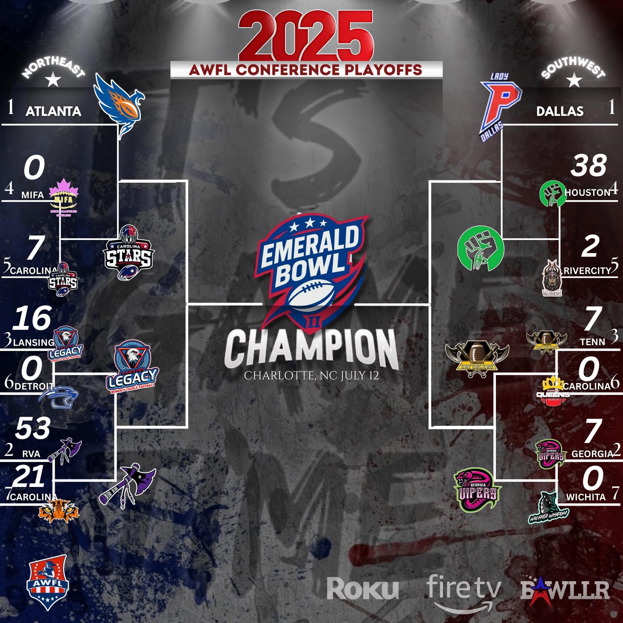 Campaign cover image for Round 2 - AWFL PLAYOFFS - Georgia Vipers v Tennessee Enforcers - June 14, 2025