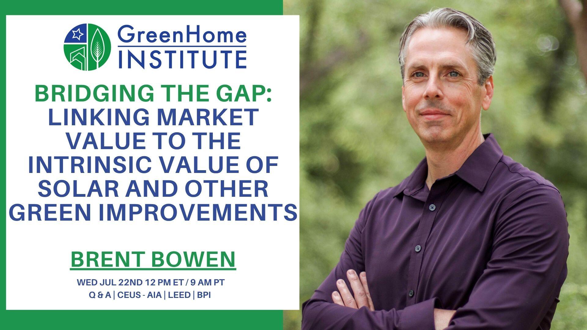Campaign cover image for Bridging the Gap: Linking Market Value to the Intrinsic Value of Solar and other Green Improvements