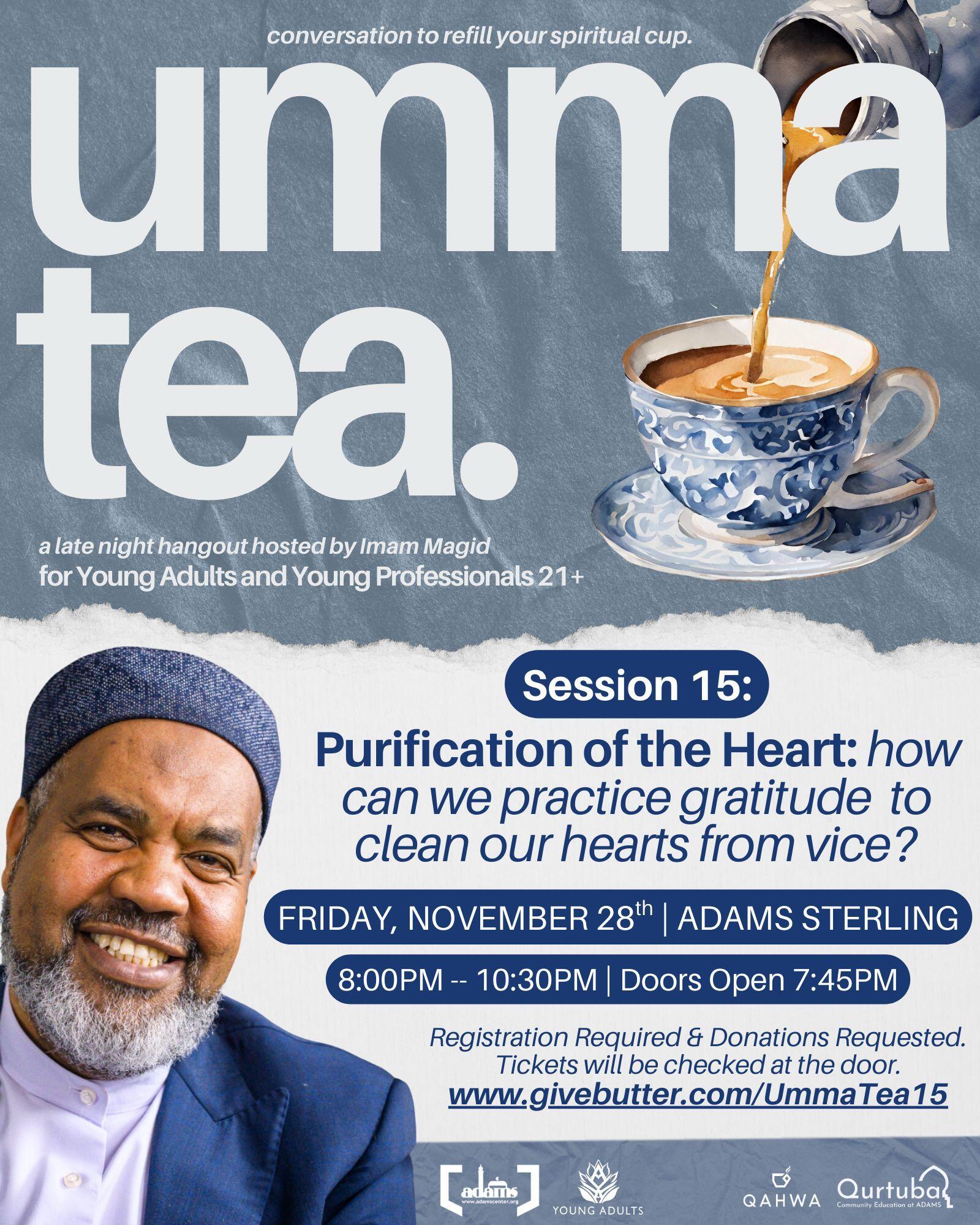 Campaign cover image for UmmaTea FIFTEEN – w/Imam Magid