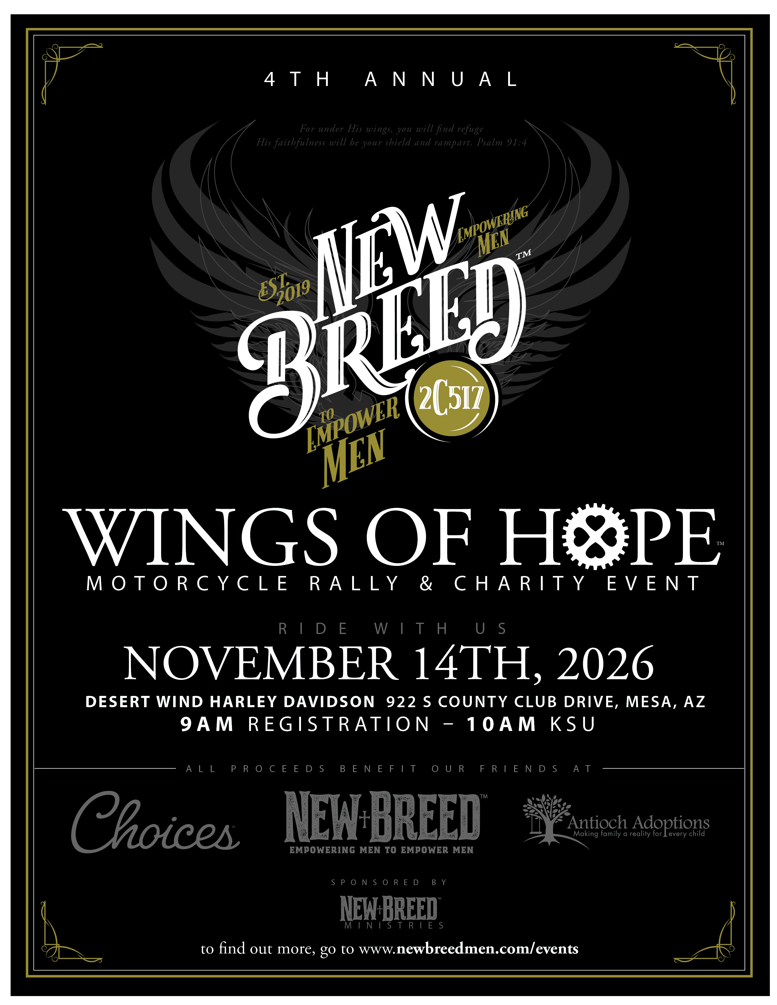 Campaign cover image for 4th Annual Wings of Hope Motrcycle Rally and Charity Event